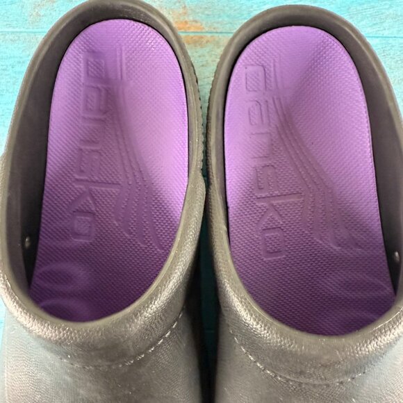 Dansko Women's Kane Mule Clog Black Synthetic Size 38/ US - Picture 8 of 10